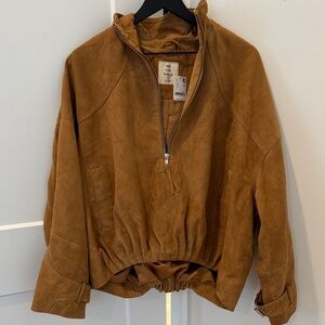 Free People We The Free Sonny Suede Pullover Medium NWT $698